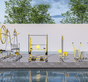 现代健身器材 健身器材组合 健身设施 运动器械 户外健身器材